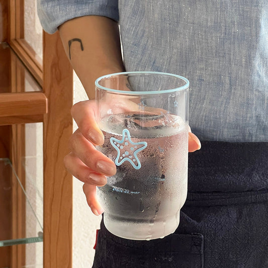 Starfish Glass Cup | 13 oz Heat Resistant Borosilicate Glass Cup