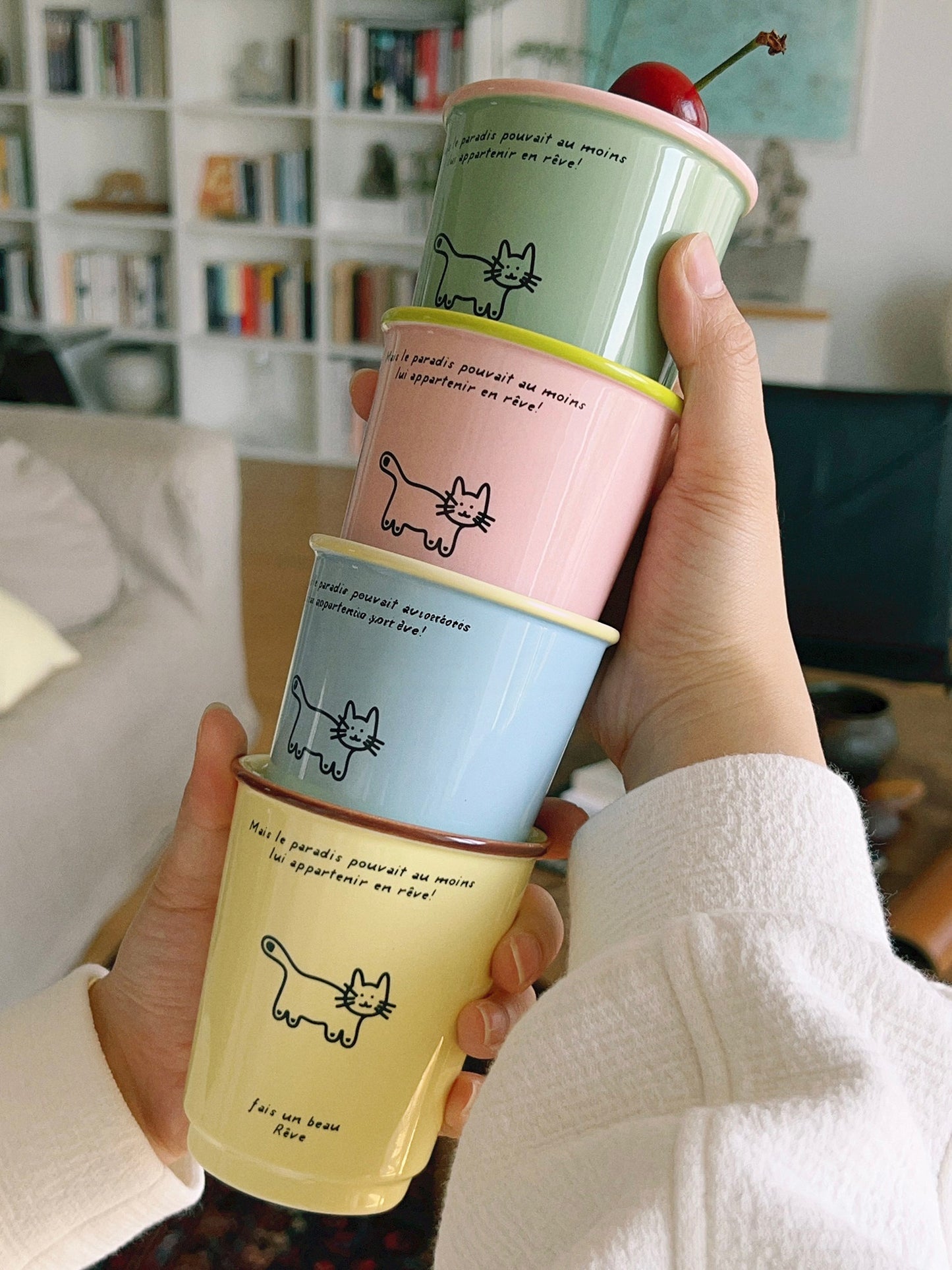 Dopamine Four-Color Ceramic Mug | 9.5oz Gift Box