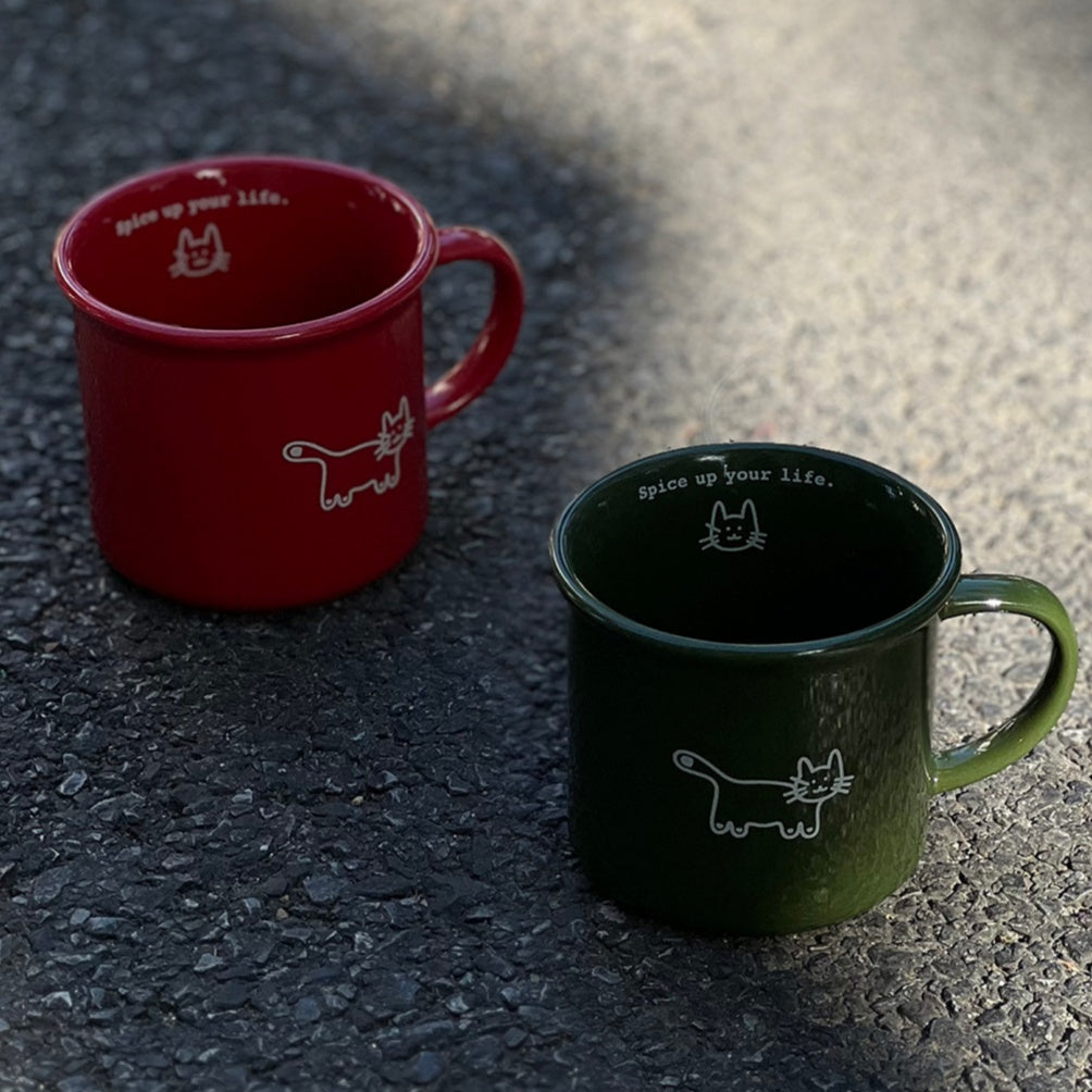 Cute Sage Green Ceramic Mug | 9.5oz Gift Packaging