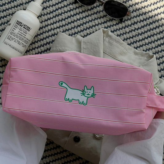 Cute Cat Waterproof Makeup Bag | Lightweight Travel Organizer