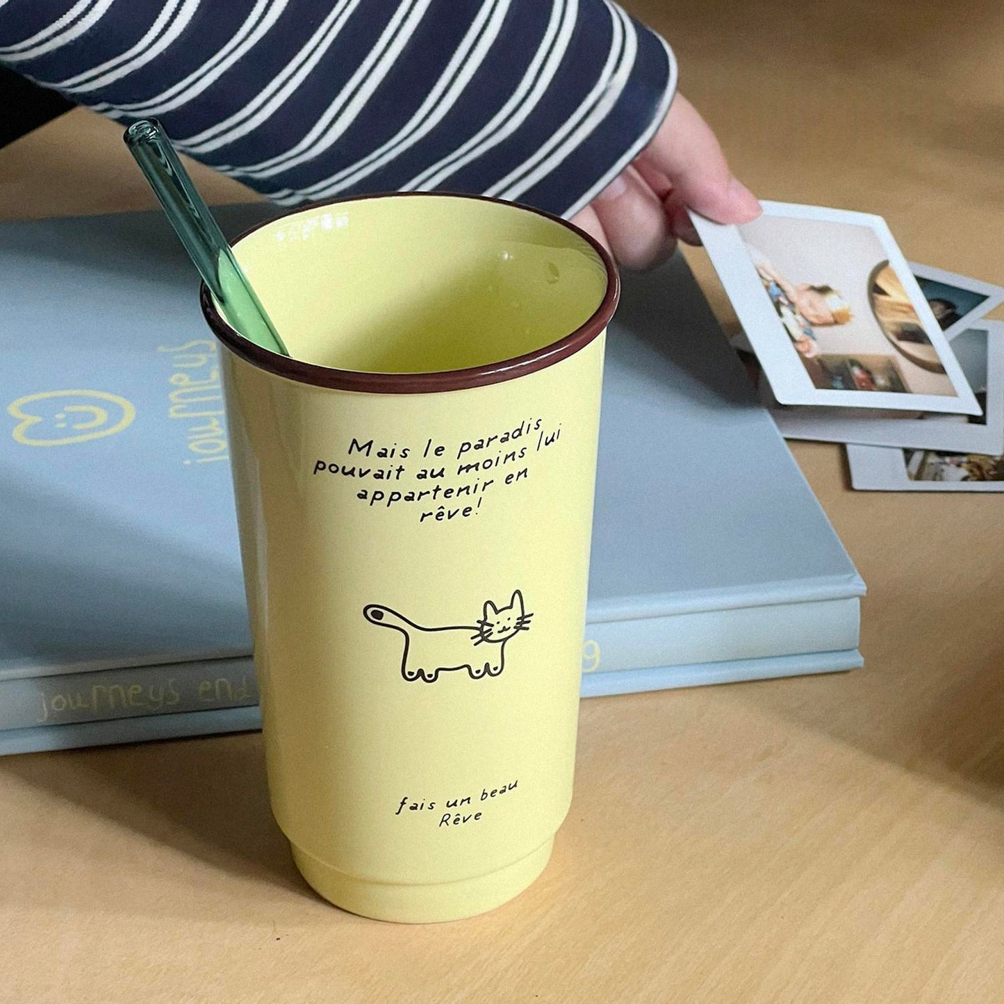 Dopamine Color Block Ceramic Mug | 15oz Large Capacity Coffee & Tea Cup