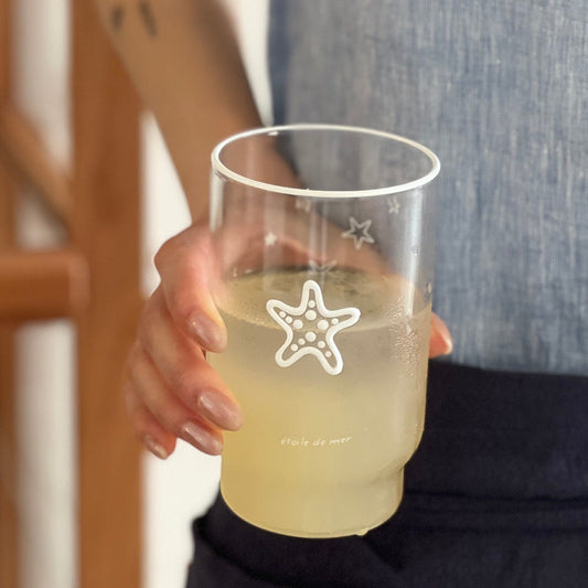 Starfish Glass Cup | 13 oz Heat Resistant Borosilicate Glass Cup