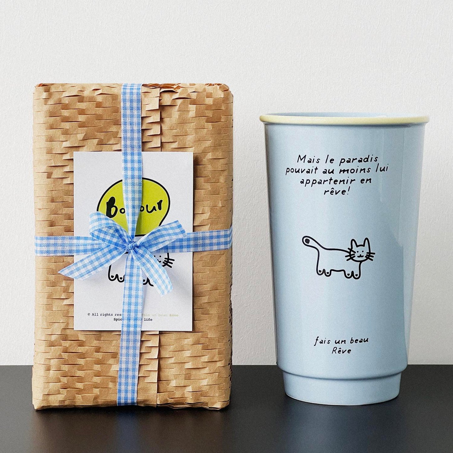 Dopamine Color Block Ceramic Mug | 15oz Gift Box
