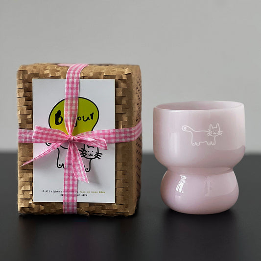 Minimalist Colored Glass Cup | 7oz Gift Packaging