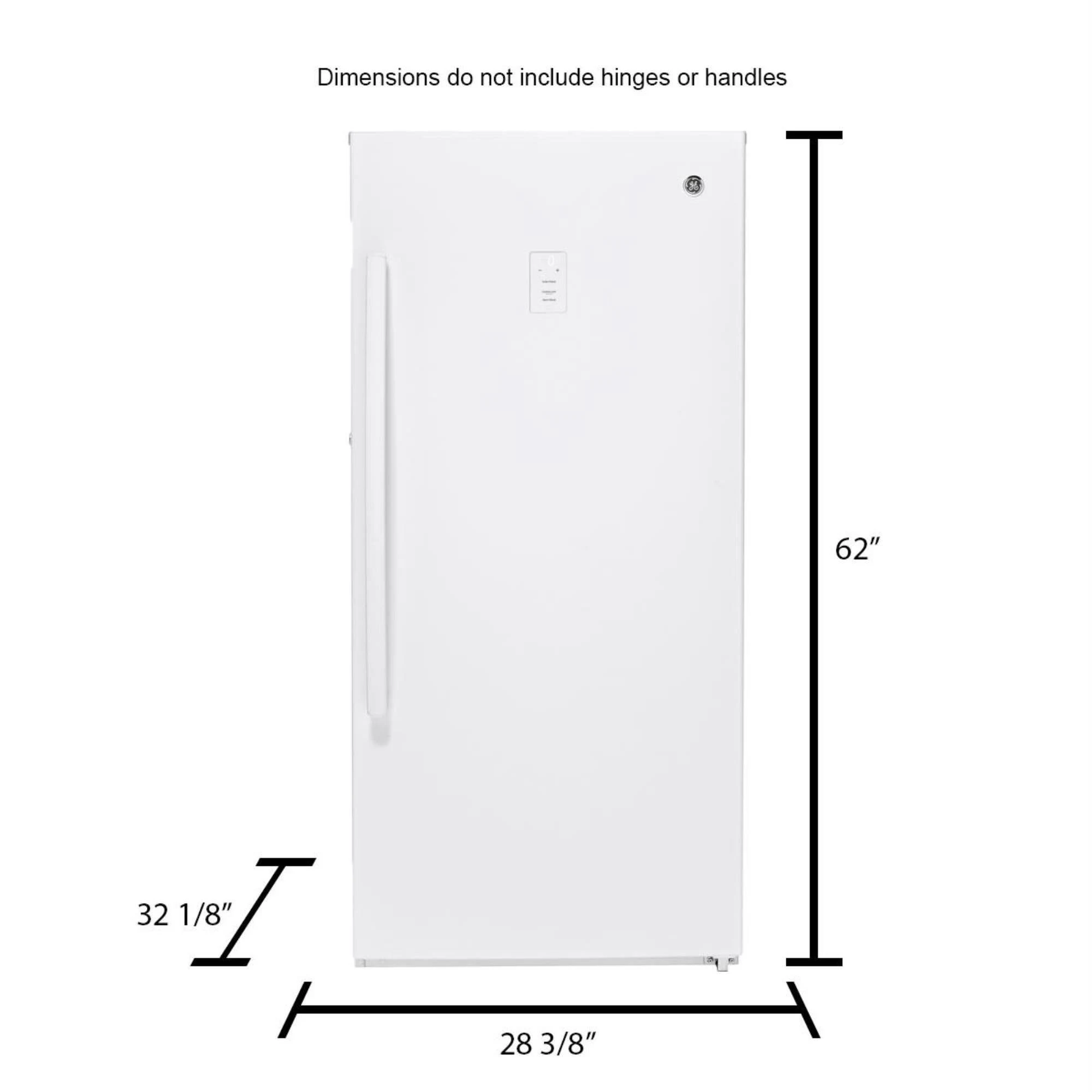 GE 14.1 Cu. ft. White Frost-free Upright Freezer FUF14DLRWW