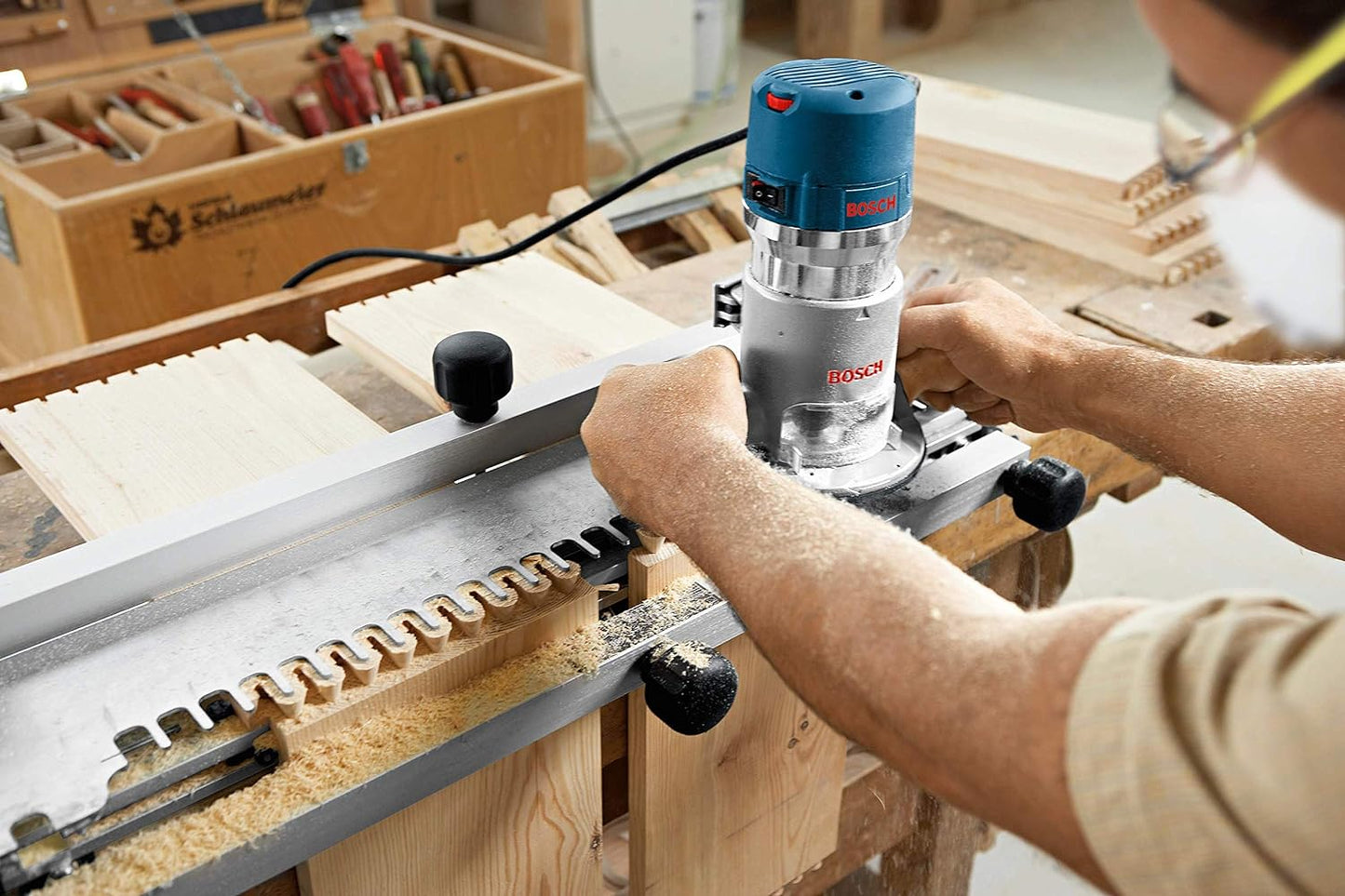 BOSCH 1617EVSPK Wood 12 Amp Router Tool Combo Kit